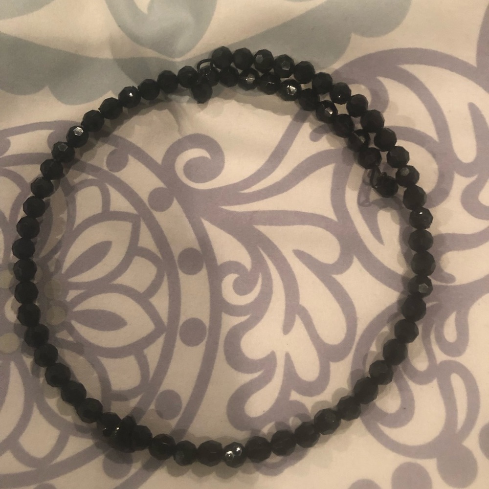 Black beaded choker